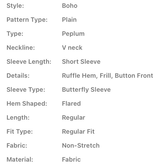 Dusty Peach Cotton V Neck Blouse w Flutter Sleeves Large - Picture 9 of 10